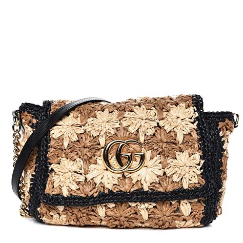 gucci marmont raffia tote|gucci gg marmont mini.